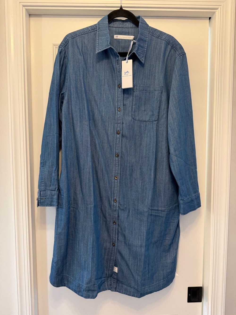 NWT Southern Tide Chambray Button-Front Shirtdress